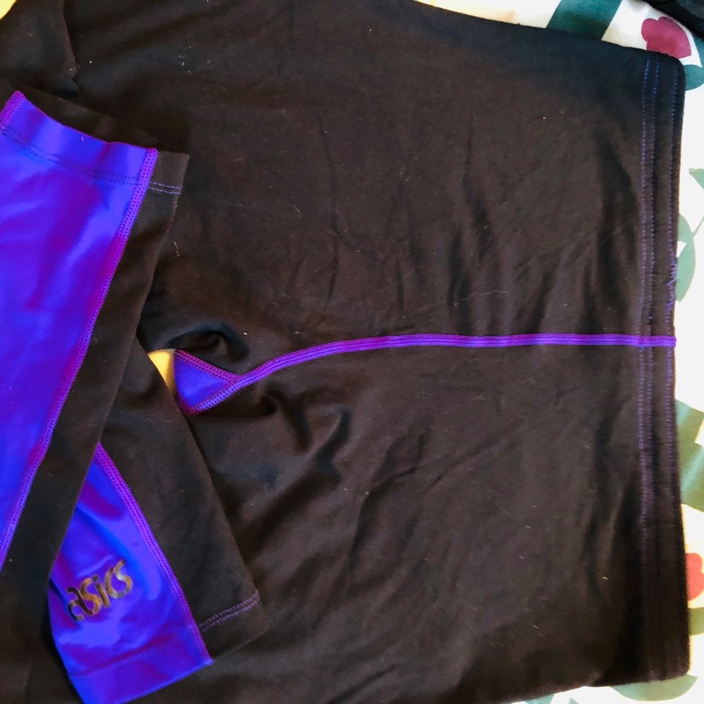Exercise Leggings, purple & black